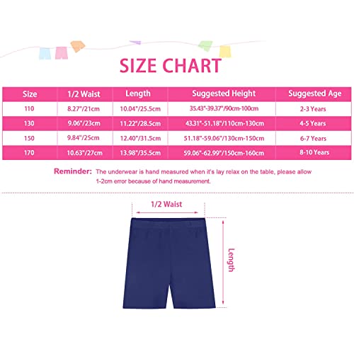 Auranso Girls Dance Shorts Breathable and Comfy Kids Cycling Shorts 6 Pack Stretchy Dancing Bike Pants for Girl Sports Play Underdress 4-5 Years - Image 6