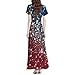 USA Dress Festival Independence Day O Neck Graphic Fashion Maternity Lounge Casual 4th of July Outfit Vestidos De Verano para Mujer 2025 Deep Red