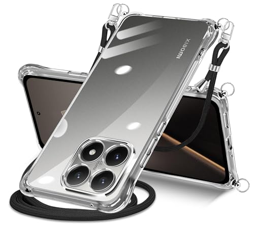 NISIILNG Xiaomi 15T �P�[�X �N���A �V�����_�[ xiaomi15t �X�}�z�P�[�X �V���I�~ 15t �J�o�[ ���|�� �΂߂��� ��|���P�[�X ���� TPU �ϏՌ� ���^ �y�� �R�t�� �΂߂��� �D��X�g���b�v�t�� �l�b�N�X�g���b�v �V����