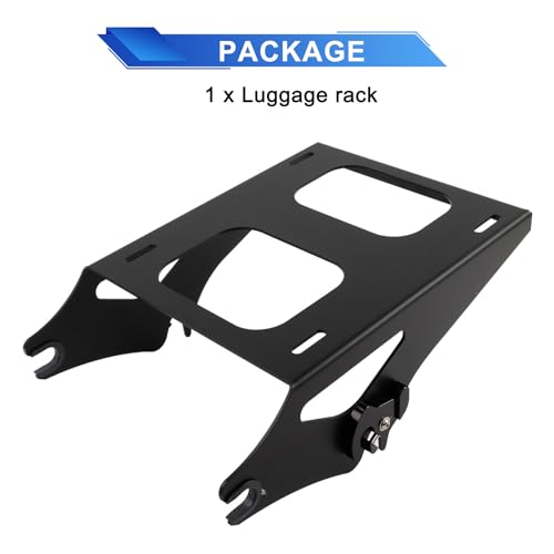 Detachable Two Up Tour Pack Pak Mounting Luggage Rack Compatible for Touring Street Glide Road King Electra Glide 2014-2025, Black by PSLER - Image 5