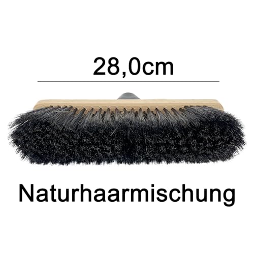 Peggy Perfect Stubenbesen Kehrbesen Zimmerbesen mit Einer dichten Naturhaarmischung und Teleskopstiel im einzigartigem Faultier Design. Buchenholz Besen mit Designaufdruck – Bild 5