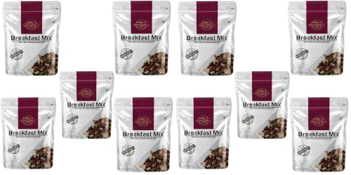 Image of KHARAWALA'S Breakfast Mix - Pack of 10 (200gm Eac) | Fusion of Roasted Pumkin Seed, Almonds, Pecan Nuts, Hazelnut, Cranberry & Black raisins