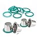 Rolin Roly 30 Piezas Café Repuesto Anillo De Sello De Caucho 20mm Silicone Seal Filter Replacement Ring Compatible con Nespresso Inoxidable Recargable Café Cápsulas (30pcs)