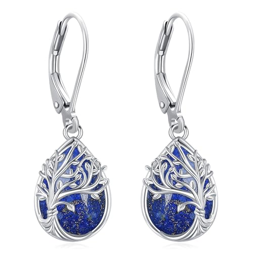 LOOVE Lapis Lazuli Earrings for Women...