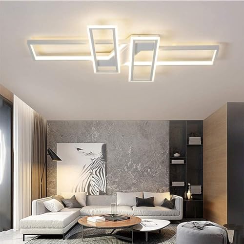 Lustre plafonnier LED moderne dimmable télécommande salon chambre