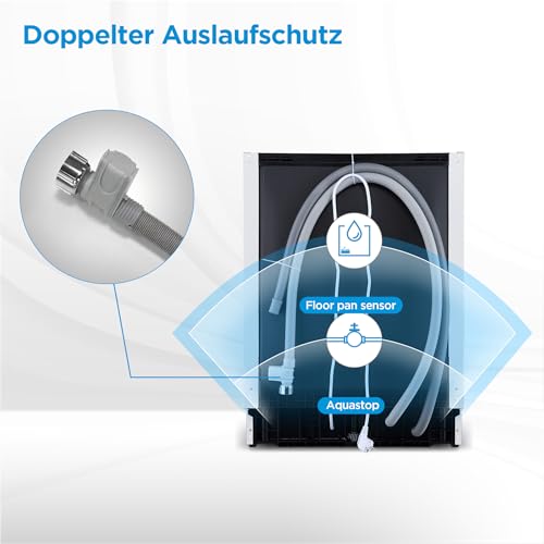 Foto von Midea SF 3.60NW PRO Geschirrspüler, 14 Maßgedecke, Spülmaschine mit WLAN, Geschirrspüler Freistehend Unterbaufähig, 5 Reinigungsmodi, 47 dB, 3/6/9h Startzeitvorwahl, Weiß