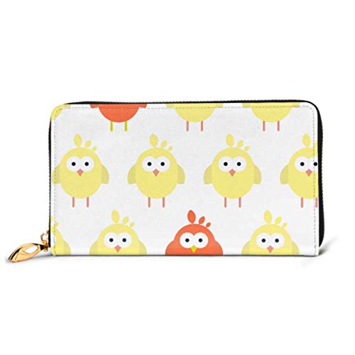 Preisvergleich Produktbild JHGFG Mode Handtasche Reißverschluss Brieftasche Muster Flache Hühner Piktogramme Telefon Kupplung Geldbörse Abendkupplung Blockieren Leder Brieftasche Multi Card Organizer