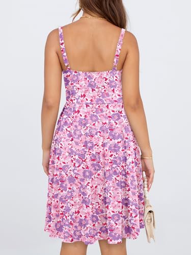 Image of YIOYOLA Womens Summer Mini Corset Casual Dresses Spaghetti Straps Lace Up Vacation Beach Sundress with Pockets 2026