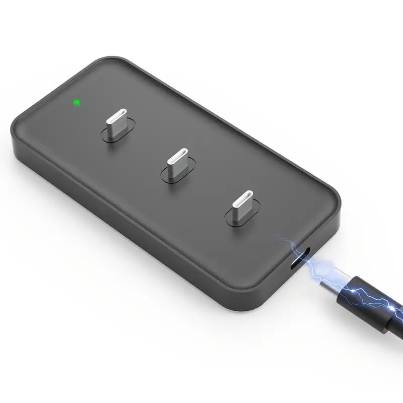 Motion Sensor Light Charging Station Punk Closet Light Multi-Device Charging Station Charging Three LED Lights at The Same Time Saves Time Space and More Convenient