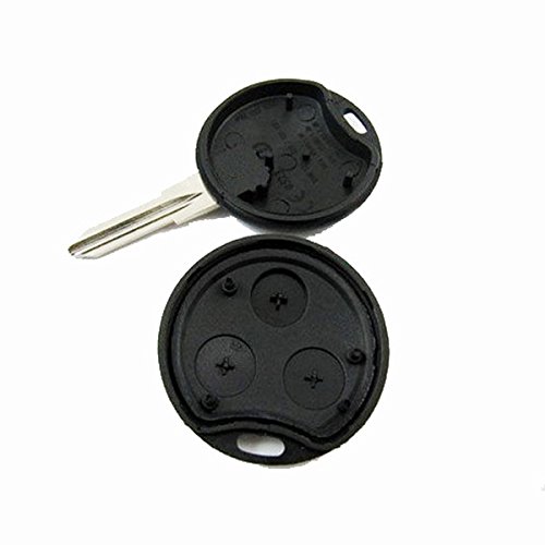 Key Fob Cover with 3 Remote Control Buttons for Smart Fortwo 450, Black - Image 2