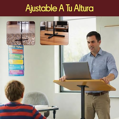 Atril Pyle y escritorio de pie ajustable para presentaciones y libros 7