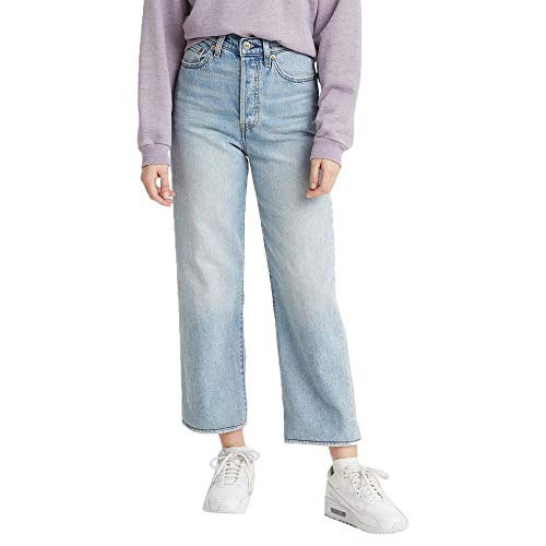 Levi's Ribcage Straight Ankle Jeans, Strada di Mezzo, 32W / 27L Donna