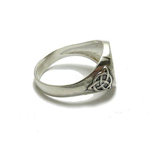 Bague homme celtique en argent 925 massif avec Triskelion ciselé main - 3