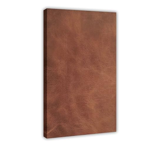 Poster en cuir tanné marron OQUAJK 40x60 cm pour salon élégant