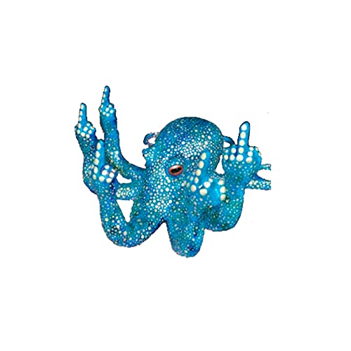 Lgykumeg Garden Statue,Handmadeanimals Octopus Decor Miniature Ornaments, Tabletop Bar Decorative Sculpture,Animal Collectibles Decor For Home Courtyard Lawn Desk Living Room,4.72X5.12 Inch,Blue #TOP6