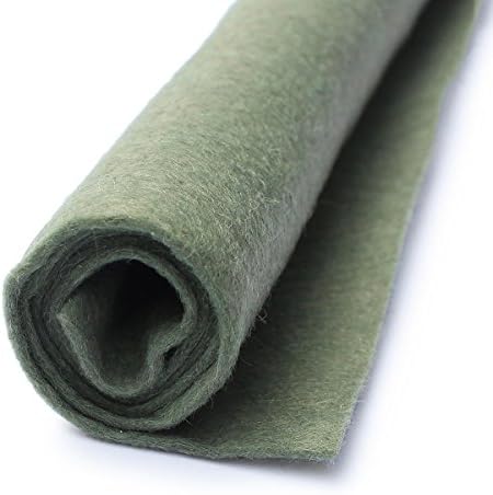 Olive Green - Wool Felt Oversized Sheet - 35% Wool Blend - 3 12x18 inch Sheets