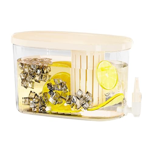 Dispensador de bebidas para frigorífico, recipiente de bebidas, jarra de 4,5 litros con grifo y filtro para el hogar, camping, apartamento, hotel, viajes