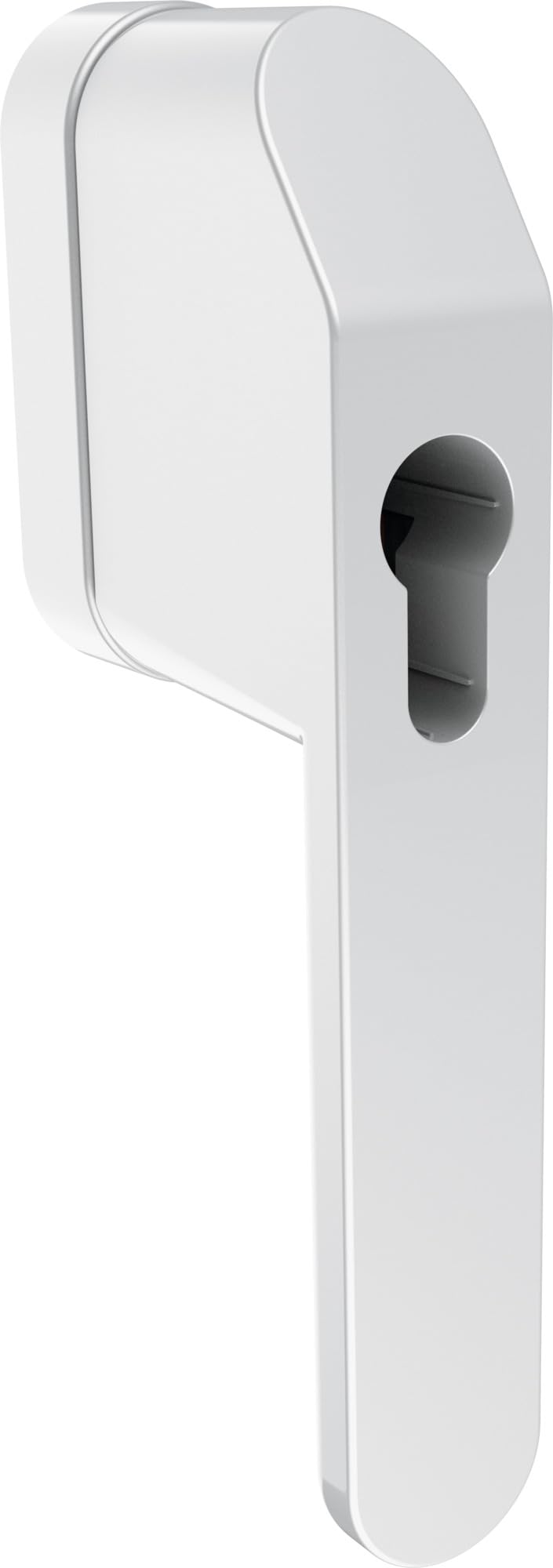 ABUS Poignée de fenêtre verrouillable FG500 HZ pour demi-cylindre profilé - Sécurité enfant et protection anti-effraction pour fenêtre - Idéale pour les installations de fermeture - Préparée pour