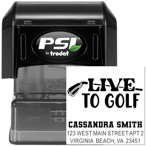 Image of Golf Life Statement Pre Inked Mailing Stamp - Envelope and Package Marking | Pre Inked Mailing Stamp. Choice of 5 ink colors. Country Club Stamp. Nothing preset. Up to 15,000 impressions. Oil-based ink.
