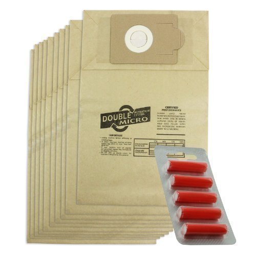 First4spares Double Layer Micro Filtration Dust Bags for Victor V9 D9A Commercial Vacuum Cleaners (Pack of 10 + 5 Fresheners)