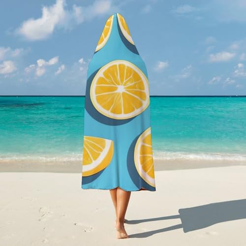 Couverture à capuche portable cape imprimé de coins de citron voyage canapé