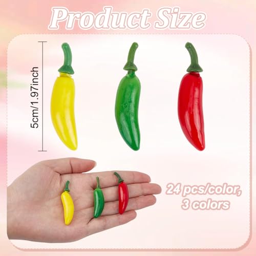Chiles artificiales pequeños para decorar cocinas sin problemas de insectos ni deterioro 3