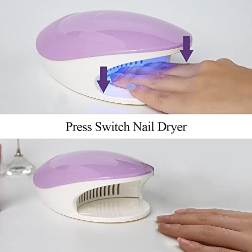 TOUCHBeauty Mini Nail Dryer for Regular Polish: 2 in 1 Nail Dryer with Fan and UV Light - Portable Electric Manicure Tool for Quick Drying of Regular Polish at Home - Perfect for Kids