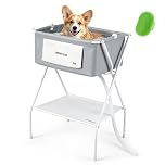 beberoad Pet Dog Bath Elevated Dog Bathing Tub Washing Station for Grooming, Collapsible Foldable Portable Shower Bathtub for Small Dogs Cats Pet, Indoor and Outdoor (Large)