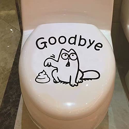 sundatebe Smiley Face Sticker for Toilet Bathroom Kitchen PVC 1 Colour One Size - Image 2