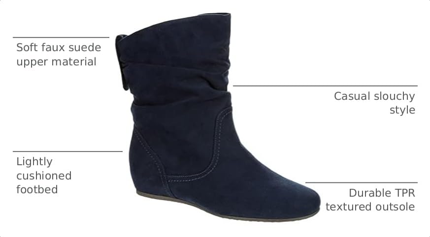 Image of XAPPEAL Carney - Women's Slip On Casual Slouch Short Ankle Boot