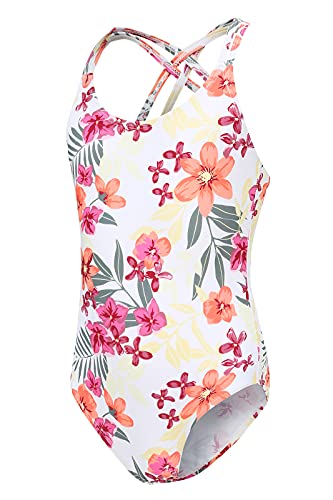 Image of Moon Tree Girls One Piece Swimsuits, Adjustable Double Straps Bathing Suits for Kids Girls Hawaiian Swimwear 3-16 Years