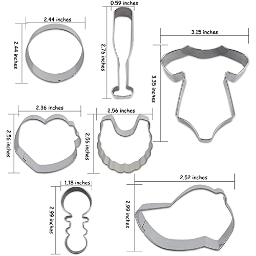 Baseball Cookie Cutters, 7 Pack Baking Molds Stainless Steel Biscuit Sandwich Cake Cutter Set Baseball Cake Decorations For Baby Shower Party Supplies Favors #TOP6