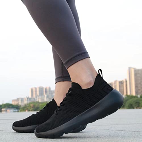 Aollegat Womens Walking Shoes | Slip On Fashion Sneakers For Women |Comfy Tennis Running Shoes | Lightweight Breathable Super Comfy Black Sneakers #TOP7