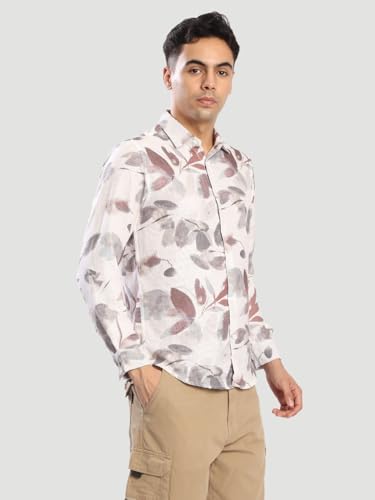 Image of BENE KLEED Men's Textured Cotton Shirt | Point Collar | Full Sleeves | Regular Fit