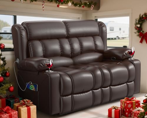 MisUMis RV Loveseat Recliner Sofa, Wall Hugger Reclining Loveseat RV