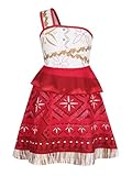 Benylion Princess Ocean Adventure Dress Up Costume Fancy Outfit for Girls Kids Adventure Christmas Gifts Birthday Cosplay Child Clothing Size 5-6 X Christmas Gifts Dress Red