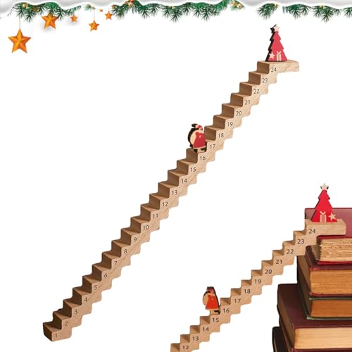 Holz Santa Staircase Adventskalender, Holz Weihnachtsmann Treppen...