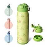 BOTTLE BOTTLE 24 oz sports water bottle stainless steel insulated water bottle with straw and pills holder (Tree)