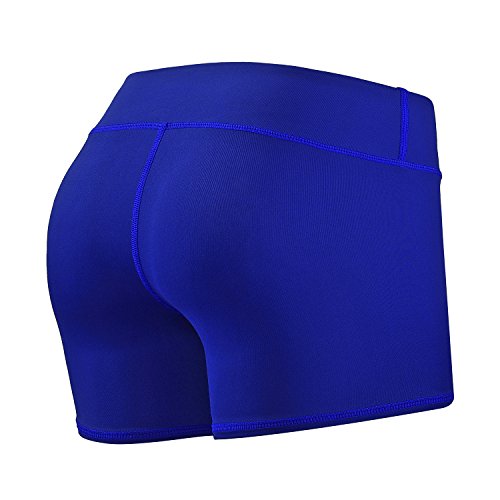 Tough Mode Apparel Women's 3" Athletic Workout Volleyball Running Wod Compression Shorts Electric Blue #TOP3
