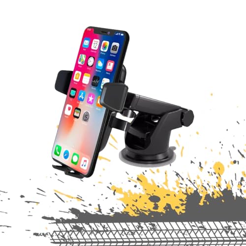 Suporte de Celular para Carro com Ventosa, Apoio Veicular para GPS e Smartphone, Trava Automática A