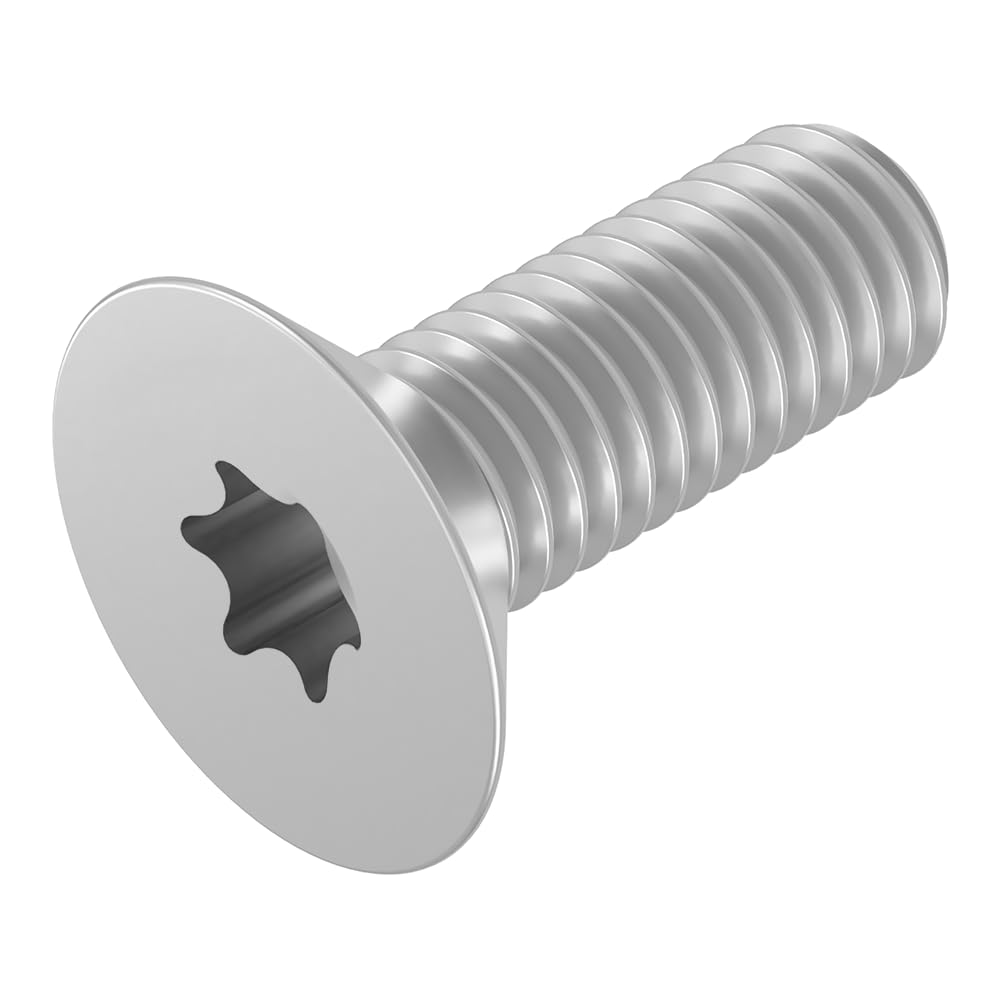 SECCARO Vite a testa svasata M3,5 x 8 mm, in acciaio inox V2A VA A2, ISO 14581, interno a sei facce (TX), filettatura completa, 20 pezzi
