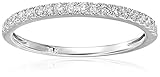 14k White Gold Round Diamond Micro-Pave Wedding Band (1/4cttw, H-I Color, VS2-SI1 Clarity), Size 5