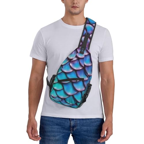 Bolsa de Pecho Sling Estampado Escamas para Viaje miniatura 7