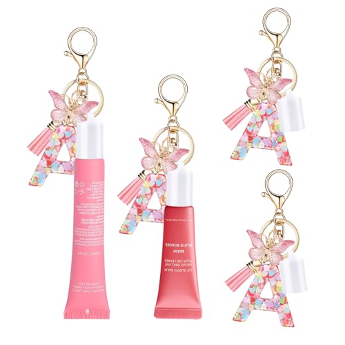 Initial Letter Keychain Cap for Summer Fridays,Glossier, Cute Lip...