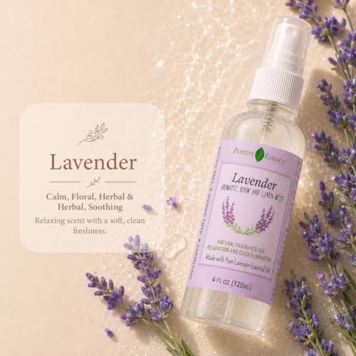 Lavender Room and Pillow Spray with Essential Oil, Fabric & Bedding Mist, Non-Aerosol Odor Neutralizer (Pack of 3) view 5
