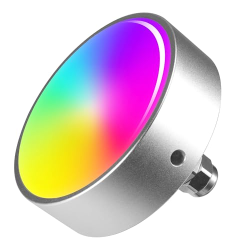 HUSUKU RS8 6000LM RGB Underwater Drain Plug Light for Boat 1/2 NPT Marine Color Lights Kit 3INCH 36LED 12V 60W All-Metal IP68 Waterproof Boat Plug Light Brilliant Lighting in Minutes (Only 1 Light)