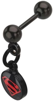 Nose Ring Bling 316L Surgical Steel Ear Cartilage Jewelry Superman 18G