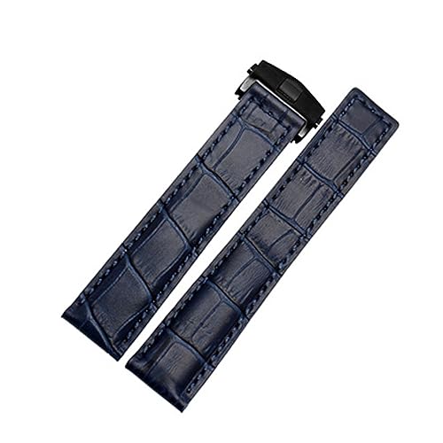 Bracelet en cuir 20 mm 22 mm pour montre Tag Heuer avec boucle noire