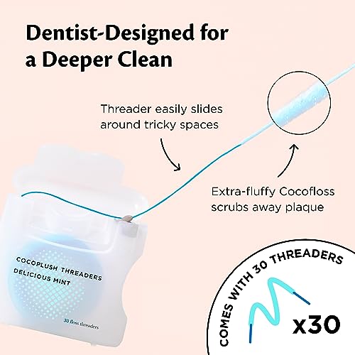 Cocofloss Cocoplush Threaders, Dental Floss For Implants thumb #2
