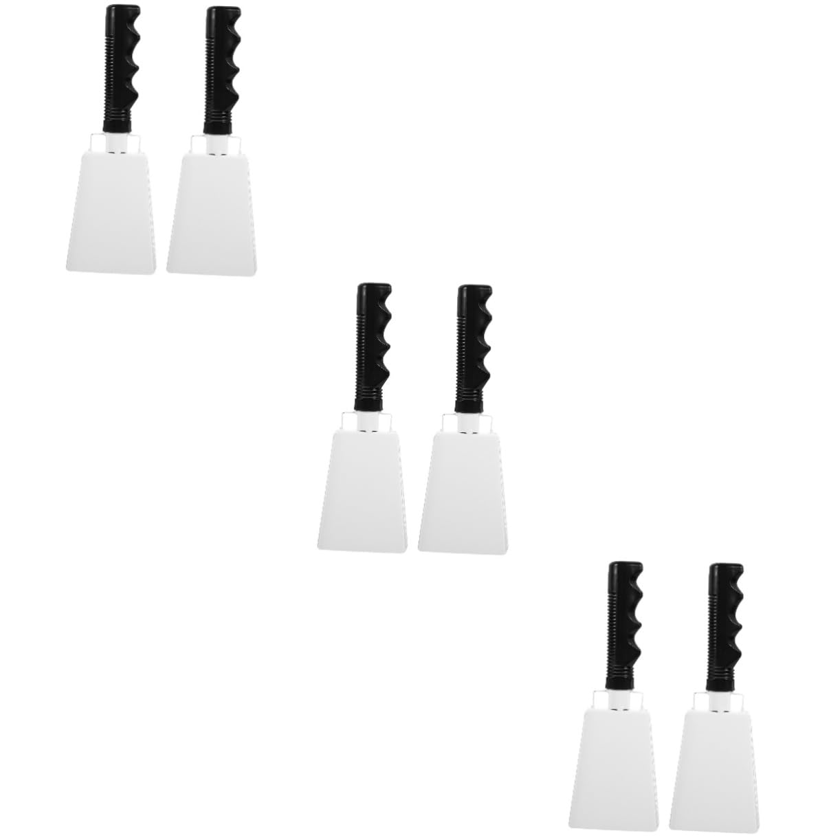 Levemolo 3sets for Sporting Events Bulk Cow Bells Handle for Farm Sports Parties 2pcs*3
